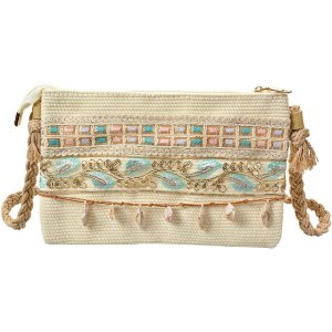 Juleeze JZBG0320 Tasche beige 30x3x18 cm Clutch Boho mit...