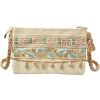 Juleeze JZBG0320 Tasche beige 30x3x18 cm Clutch Boho mit Stickerei
