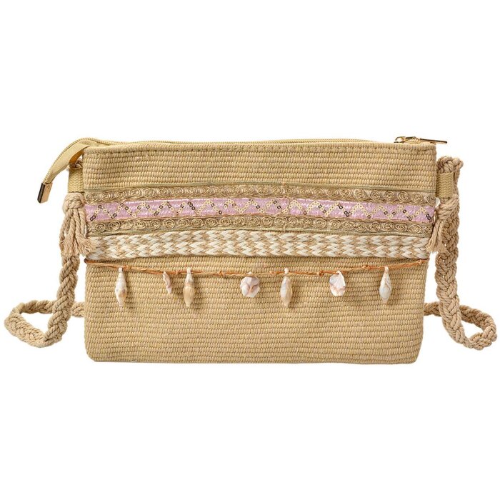 Juleeze JZBG0321 Женская сумка на плечо коричнево-розовая 30x3x18 см Shell Подробнее