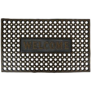 Clayre & Eef MC272 Türmatte Schwarz Gold 75x45x1...