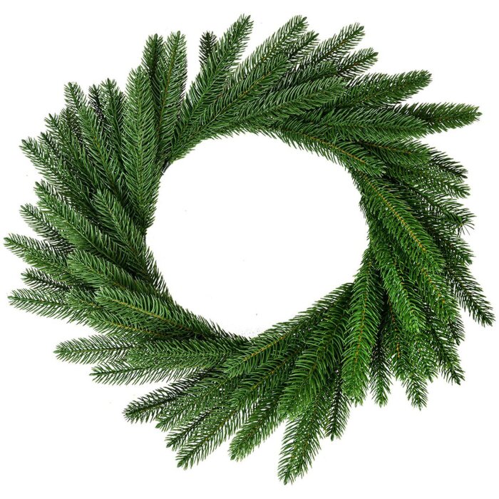 Clayre & Eef 66065 Weihnachtskranz Grün Ø55x7 cm Kunststoff Dekoration