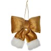 Clayre & Eef 66098S Декоративный бант золотой цвет белый 15x3x17 см