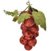 Clayre & Eef 66175R Рождественское украшение виноградная гроздь красная 8x8x14 см