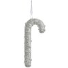 Clayre & Eef 66178 Candy Cane Pendant White 7x2x17 cm Plastic Glitter