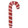 Clayre & Eef Weihnachtsanhänger Zuckerstange Rot Weiß 17 cm Kunststoff