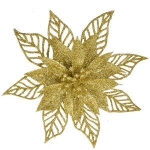 Clayre & Eef Weihnachtsdeko Blume Gold Ø15cm...