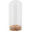Clayre & Eef Glasglocke Glas Ø5x10cm Transparent mit Korkboden Deko