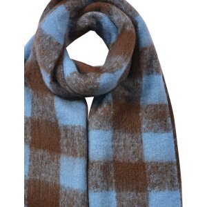 Juleeze JZSC0819BL Schal Blau-Braun 39x200cm weiche...