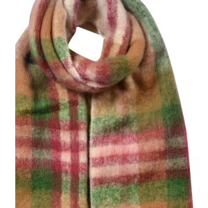 Juleeze JZSC0820GR Schal Grün Braun Rosa Karo 35x212...
