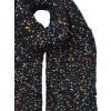 Juleeze JZSC0829Z Шарф черный 14x146 см Синтетика с разноцветными акцентами