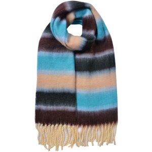 Juleeze JZSC0832BL Schal Blau Schwarz 37x210 cm Damen...