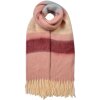 Juleeze JZSC0832P Шарф розовый бежевый 37х210 см женский с бахромой