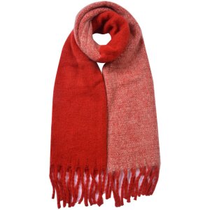 Juleeze JZSC0835R Schal Rot 40x240 cm Damenschal mit Fransen