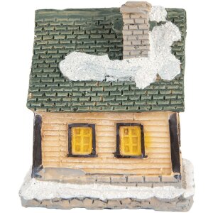 Clayre & Eef 6PR5735 Украшение Дом светодиодное бежево-зеленое 5x5x6 см