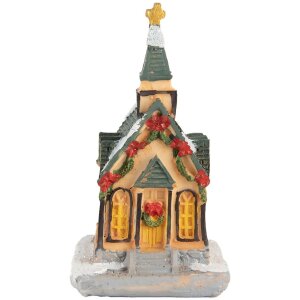 Clayre & Eef 6PR5736 Dekoration Haus LED 6x5x9 cm...