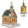 Clayre & Eef 6PR5736 Dekoration Haus LED 6x5x9 cm Polyresin Orange Grün
