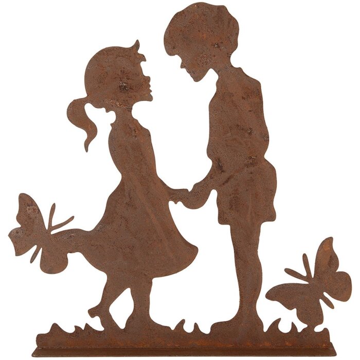 Clayre & Eef 6Y5782 Dekoration Kinder Metall Braun 25x5x25 cm Landhausstil