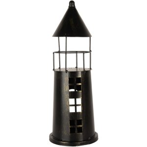 Clayre & Eef 6Y5790 Deko Leuchtturm Schwarz...