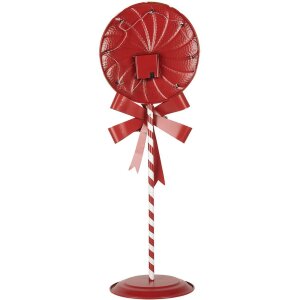 Clayre & Eef 6Y5635 Dekoration Lollipop LED 36x29x100 cm Metall Rot Grün