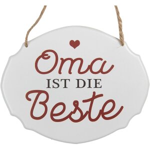Clayre & Eef 6Y5686 Textschild Oma ist die Beste...