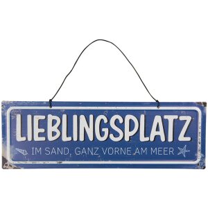 Clayre & Eef 6Y5690 Textschild Lieblingsplatz Maritim...