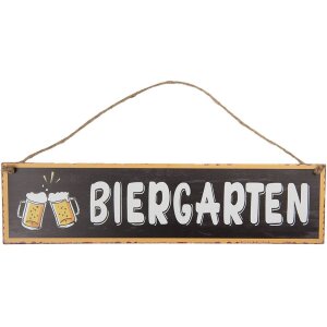 Clayre & Eef 6Y5693 Textschild Biergarten Braun...