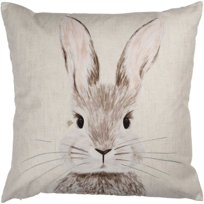 Clayre & Eef KT021.422 Подушка-чехол Bunny Beige 45x45 см Стиль кантри