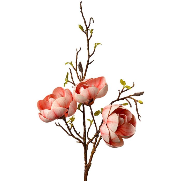 Clayre & Eef Декоративная ветка с цветами розово-коричневая 106 см пластик