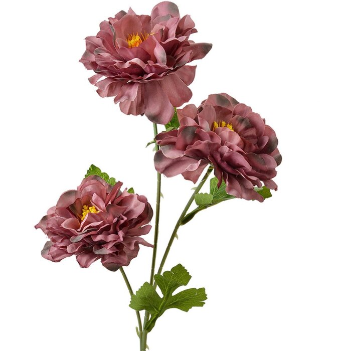 Clayre & Eef Декоративная ветка с цветами фиолетовая 64 см пластик