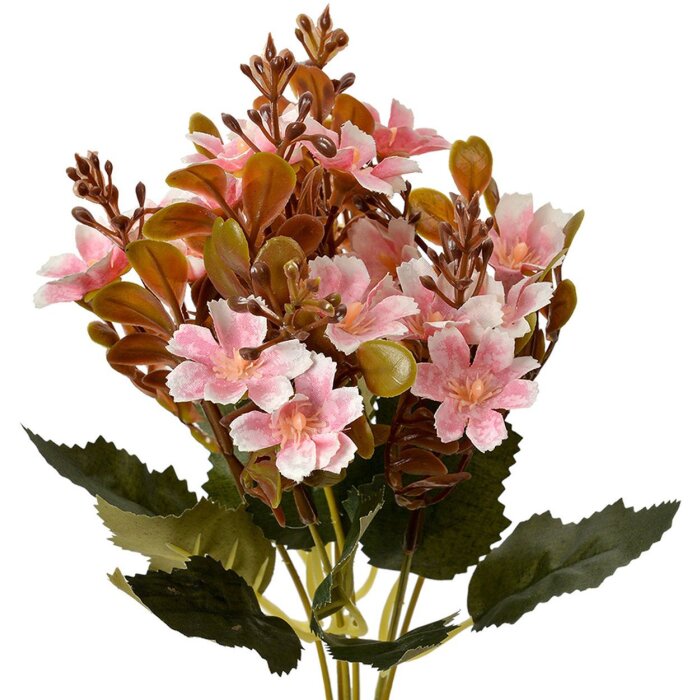 Clayre & Eef 6PL0380P Искусственный цветок розовый 10x10x33 см Пластиковое украшение