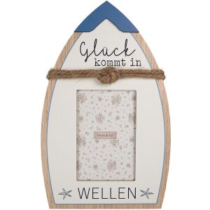 Clayre & Eef Bilderrahmen Glück kommt in Wellen...