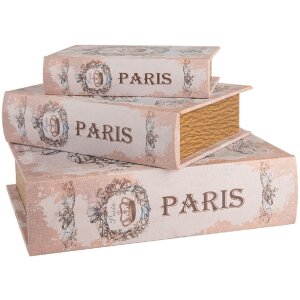 Clayre & Eef Aufbewahrungsboxen Paris 3er Set Beige...