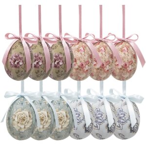 Clayre & Eef 65905 Dekoration hängende Eier Set...