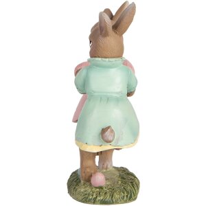 Clayre & Eef 6PR5437 Украшение Кролик 8x3x8 см бежевый розовый мятный зеленый