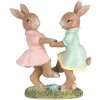 Clayre & Eef 6PR5437 Украшение Кролик 8x3x8 см бежевый розовый мятный зеленый