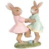 Clayre & Eef 6PR5437 Украшение Кролик 8x3x8 см бежевый розовый мятный зеленый
