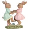 Clayre & Eef 6PR5437 Украшение Кролик 8x3x8 см бежевый розовый мятный зеленый