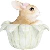 Clayre & Eef 6PR5450 Dekoration Kaninchen Beige Grün 12x12x12 cm