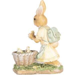 Clayre & Eef 6PR5452 Украшение Кролик 10x6x13 см Полирезин бежево-желтый