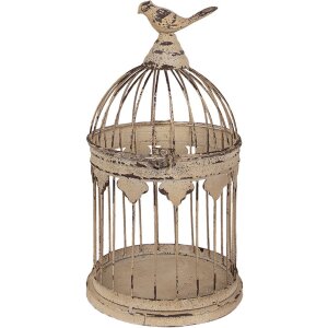 Clayre & Eef 5Y1283 Декор Клетка для птиц Набор Антик Коричневый Ø32x60 Ø23x40 см