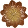 Clayre & Eef Schale Blume Orange Gelb Ø14x3 cm Keramik glasiert