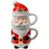 Clayre & Eef Weihnachtsbecher Santa Claus Keramik 300/375ml Landhausstil