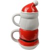 Clayre & Eef Weihnachtsbecher Santa Claus Keramik 300/375ml Landhausstil