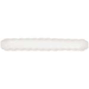 Clayre & Eef 6CE2047 Schale 26x4x3 cm Weiß Modernes Design Keramik