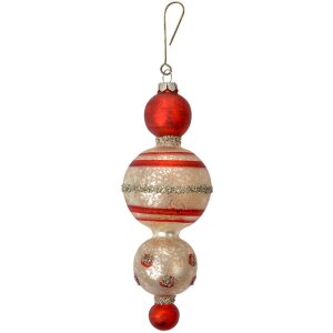 Clayre & Eef 6GL4712 Weihnachtsanhänger Glas...