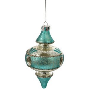 Clayre & Eef 6GL4716 Weihnachtsanhänger Blau...