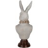 Clayre & Eef 6PR5361 Dekoration Büste Kaninchen Grau Braun 15x13x39 cm