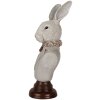 Clayre & Eef 6PR5361 Dekoration Büste Kaninchen Grau Braun 15x13x39 cm