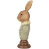 Clayre & Eef 6PR5364 Dekoration Büste Kaninchen Braun Grün 6x5x18 cm Polyresin