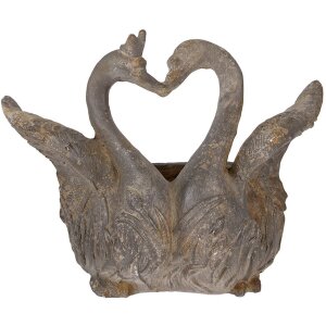 Clayre & Eef 5MG0058 Dekoration Blumentopf Grau-Braun...